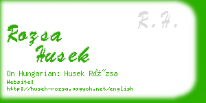 rozsa husek business card